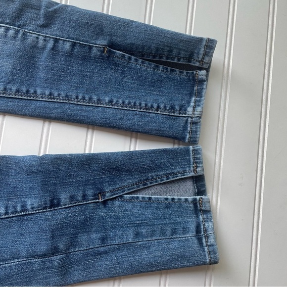 Express Legging Ankle Jeans Split Hem Blue Size 2S Mid rise denim 26W 24L - Picture 7 of 10